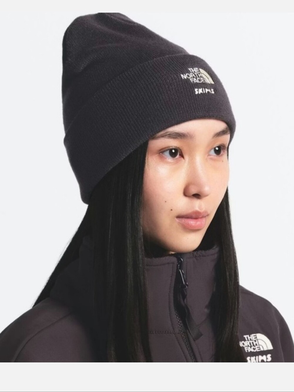 SKIMS THE NORTH FACE Beanie Onyx ONE SIZE FITS ALL